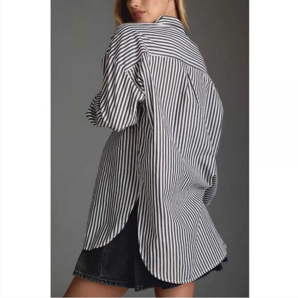 New XL Adaptive Anthropologie x Maeve the Bennet buttondown shirt Magnet buttons - Picture 2 of 12